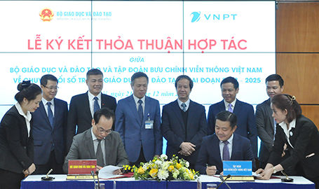 Bộ Giáo dục và Đào tạo và Tập đoàn VNPT ký kết Thỏa thuận hợp tác về chuyển đổi số trong ngành giáo dục 